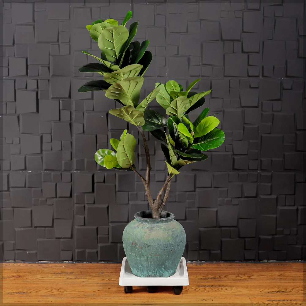 Square Plastic Plant Caddy with Wheels - Image 13