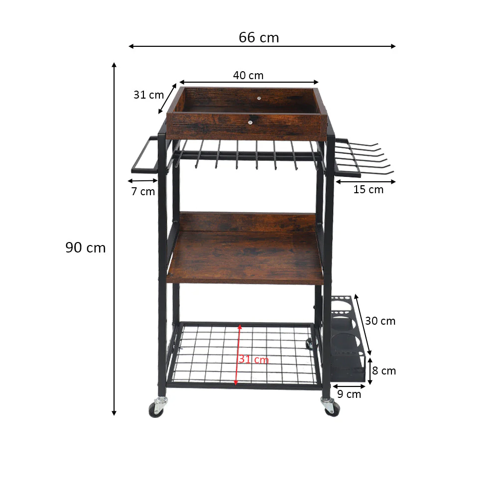 Wooden Storage Cart(Cart Only) - Image 2