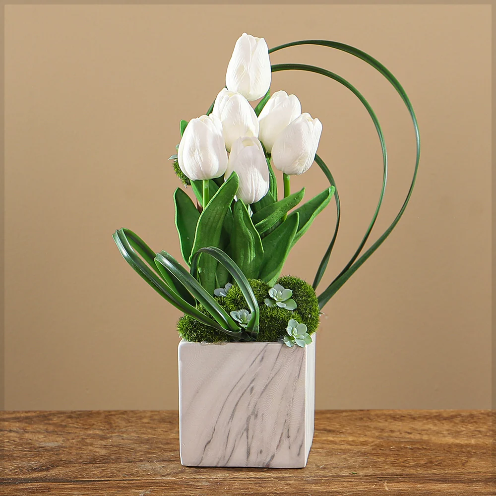 Stunning Arrangement of White Tulips - Image 10