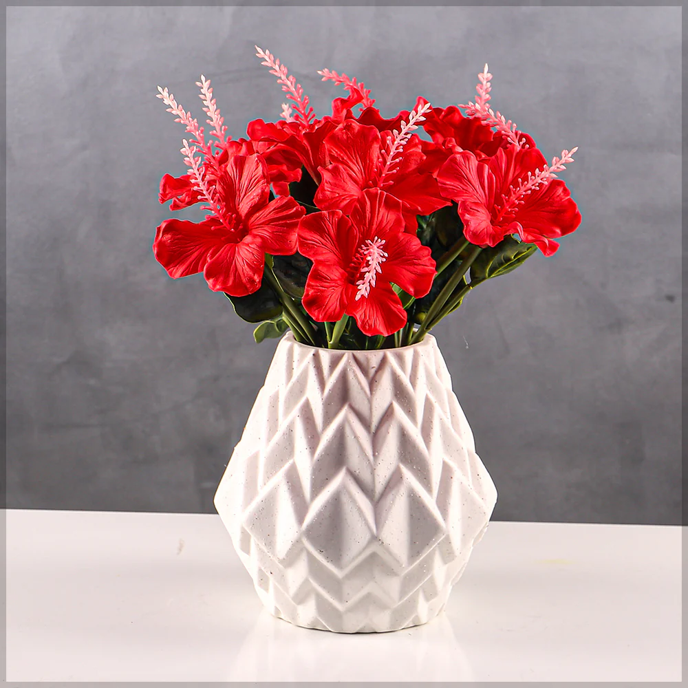 Stylish White Ceramic Vase - Image 6