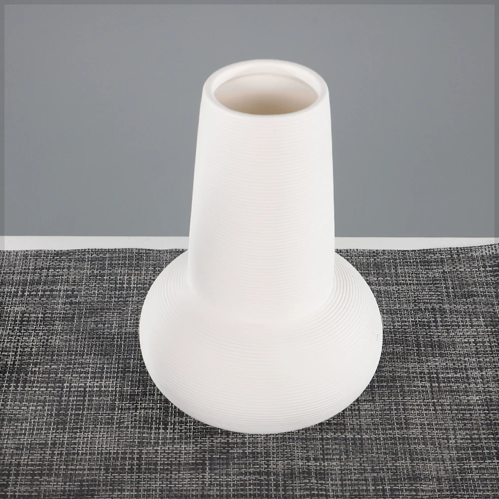 Textured White Ceramic Vase - Image 3