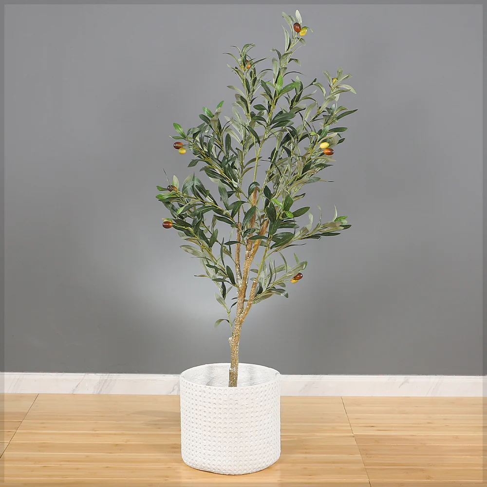 Textured White Cylindrical Decorative Basket - Image 4