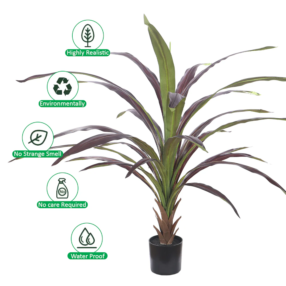 Tropical Indoor Plant in Black Pot - Image 9