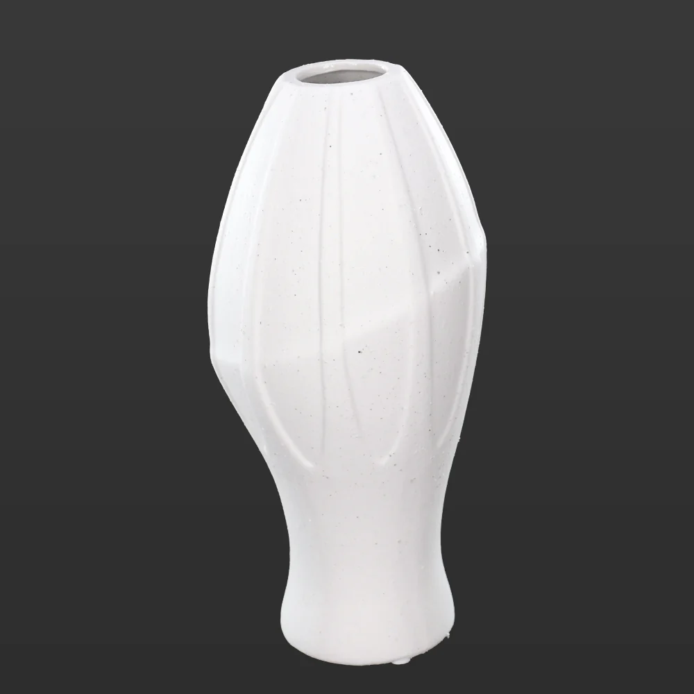 Minimalist Design White Ceramic Vase - Image 3