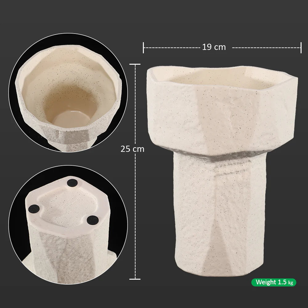 Unique Footed Ceramic Vase - Image 5