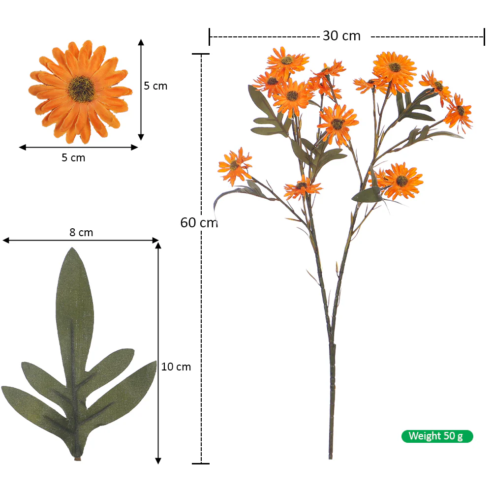 Vibrant Daisy Spray Stem - Image 2