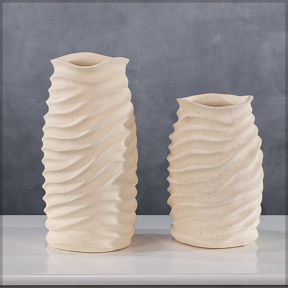 Wave Design Ceramic Table Vase - Image 7