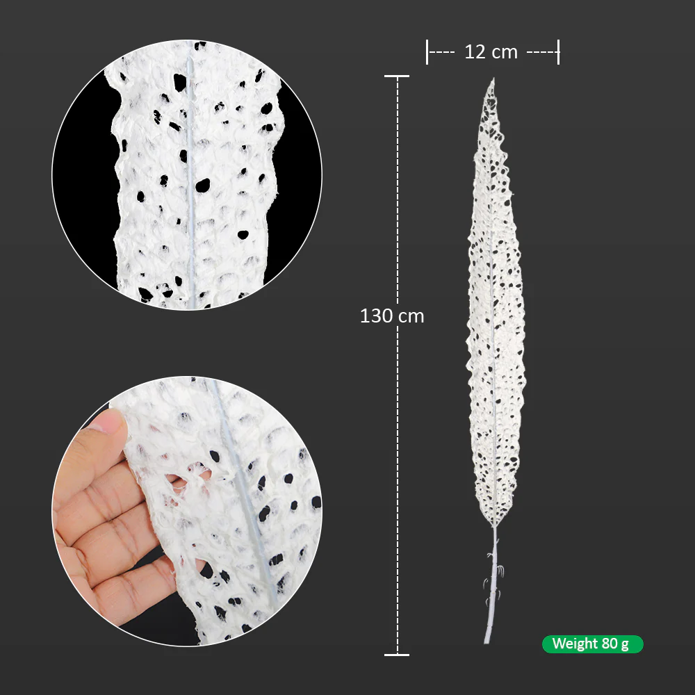 White Artificial Dried Look Leaf(without vase) - Image 2