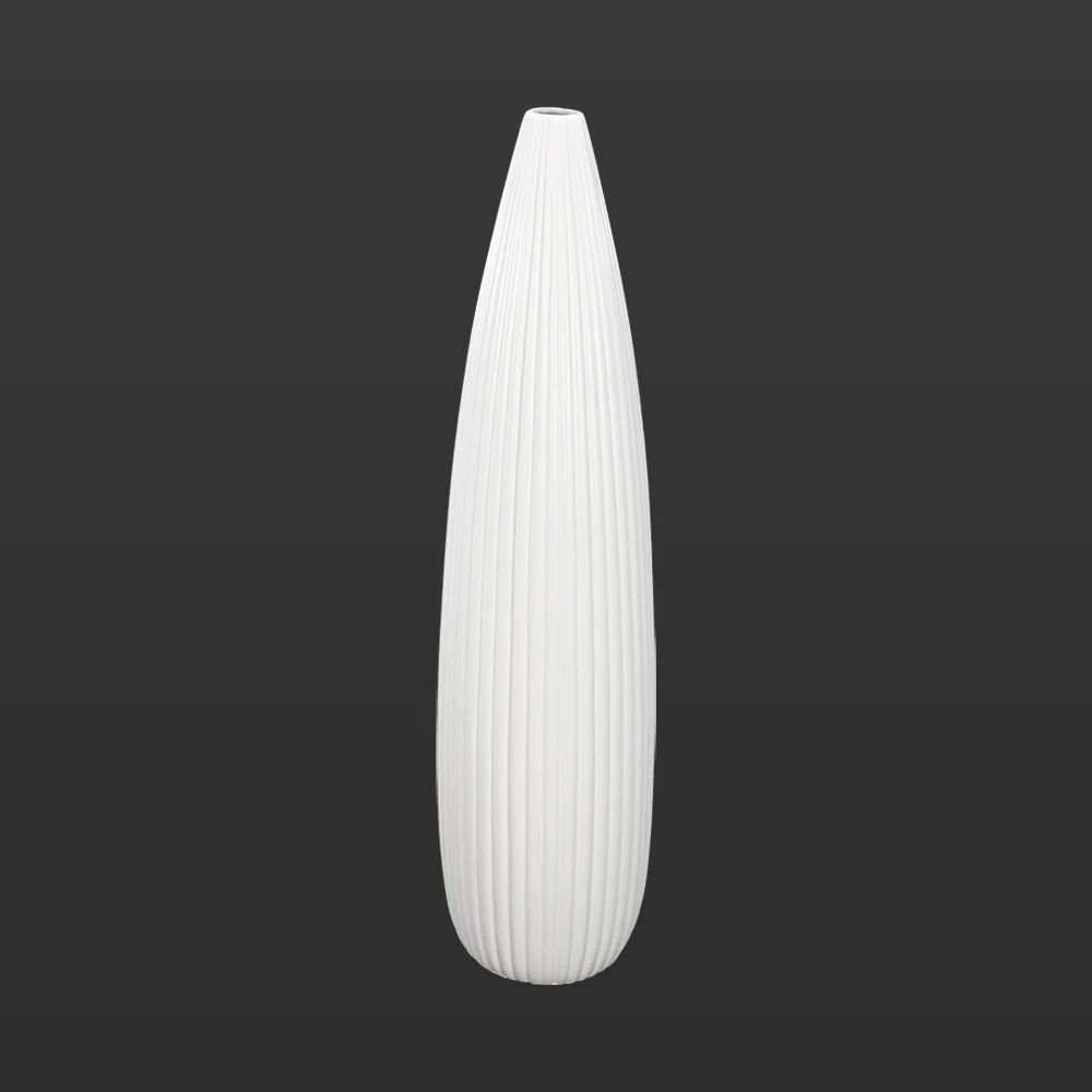 White Bisque Ceramic Vase(Flower Not Included) - Image 5