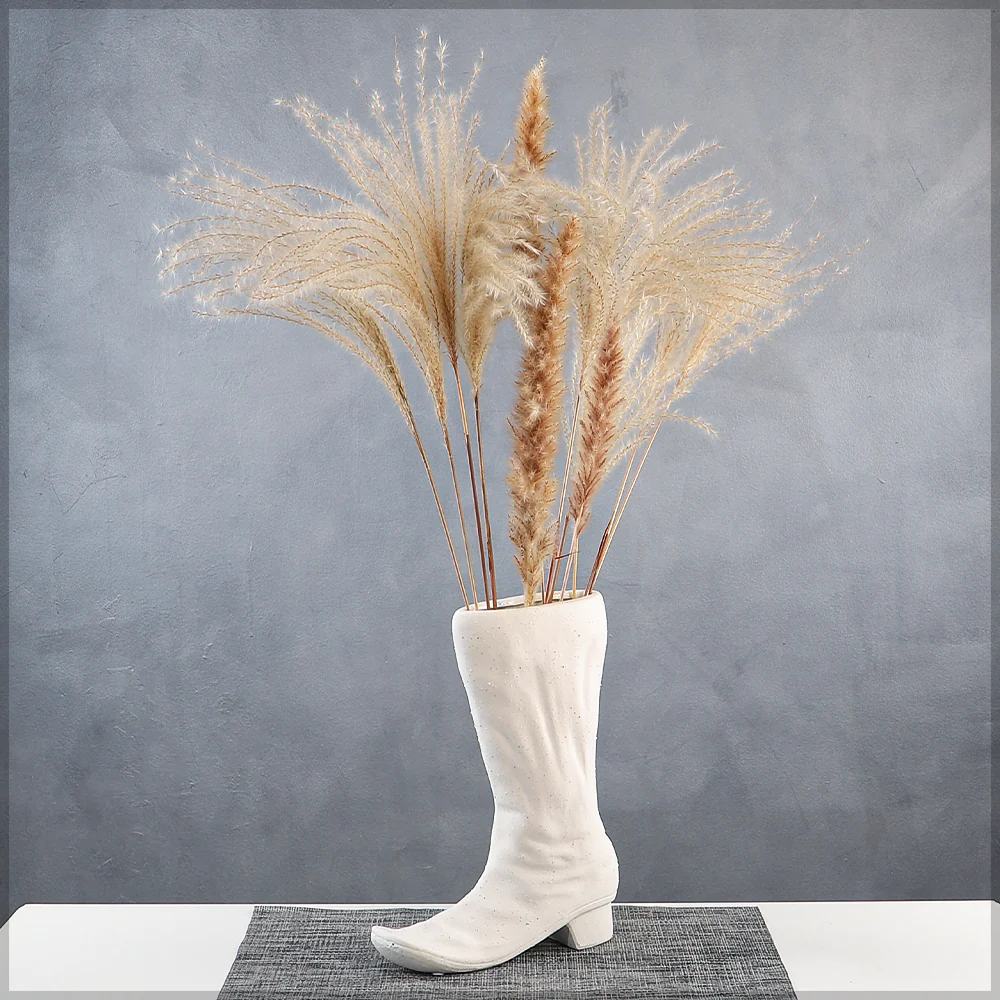 White Boots Design Ceramic Vase - Image 6