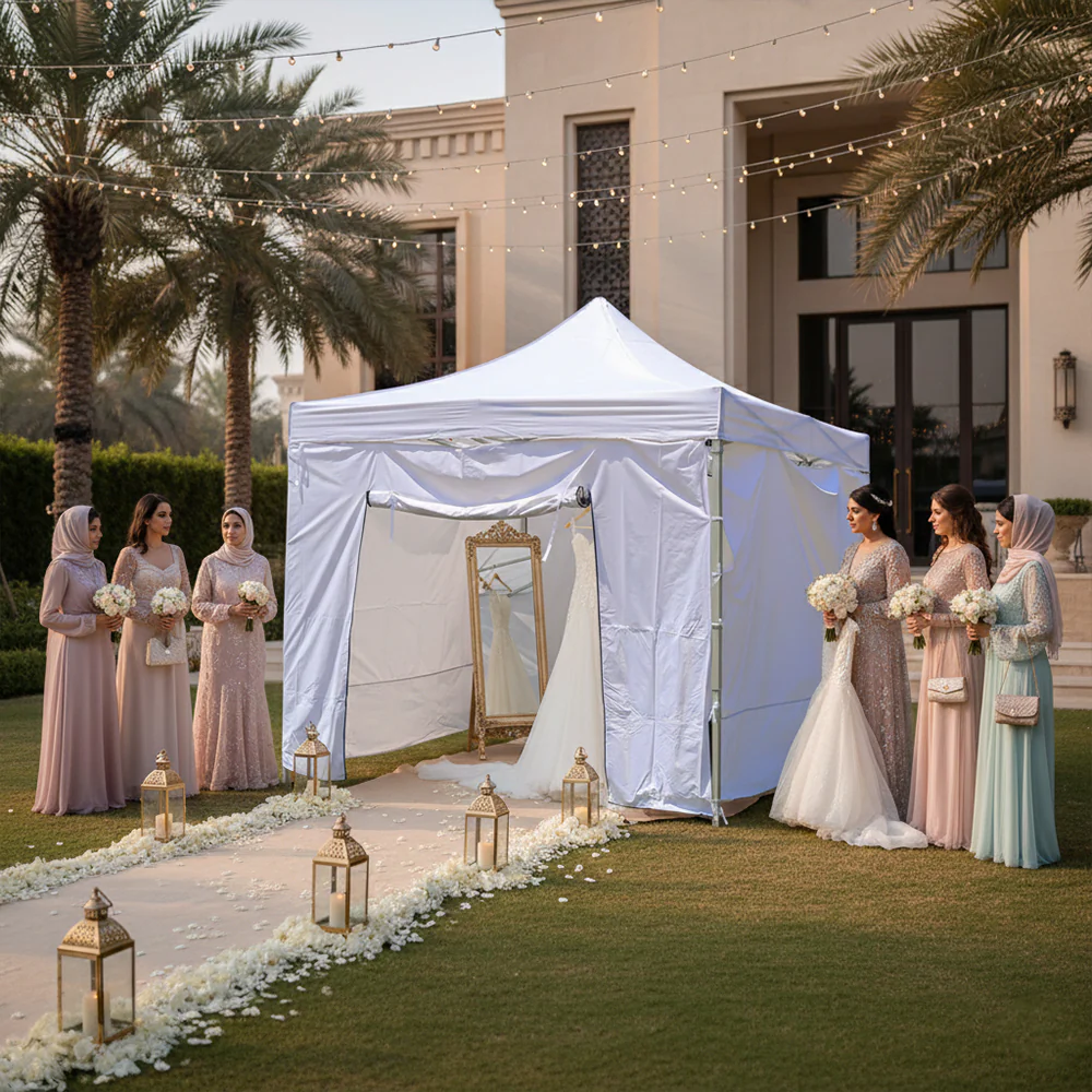 White Canopy Tent with 4sides Wall Cover - Image 10