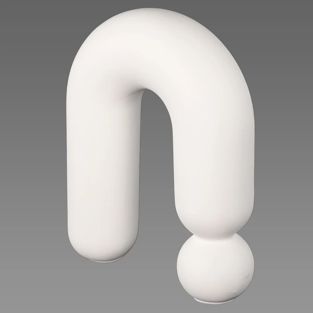 White Ceramic Table Top Bubble Design Vase - Image 5