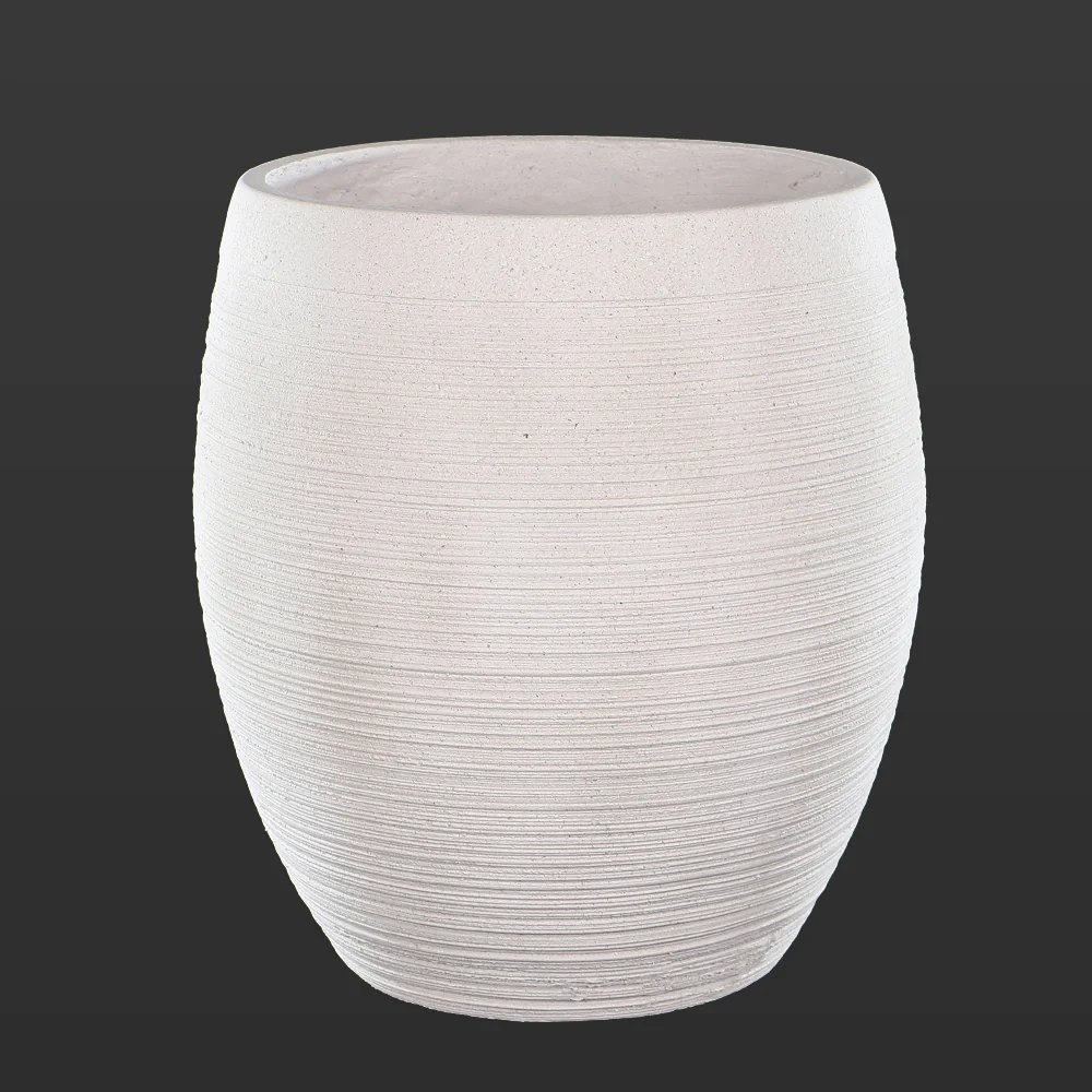 White Concrete Egg Design Planter - Image 11