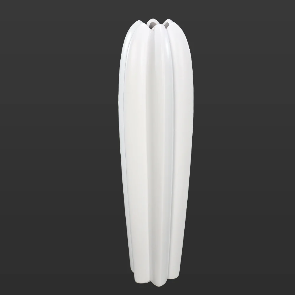 White Designed Tall Ceramic Vase(Flower Not Included) - Image 5