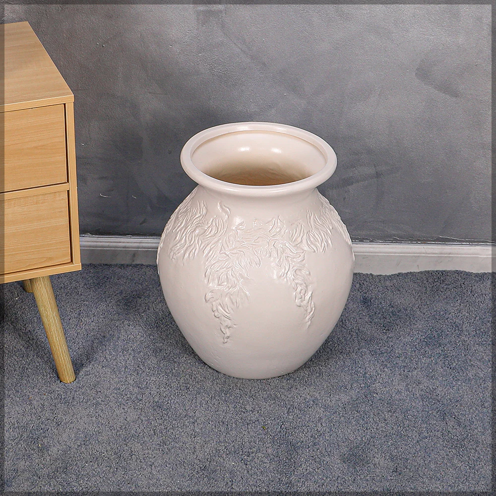 White Floor Ceramic Vase - Image 3