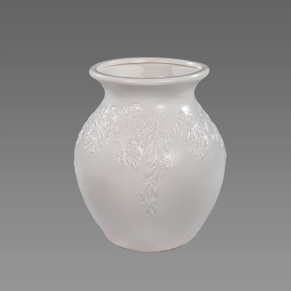 White Floor Ceramic Vase - Image 4