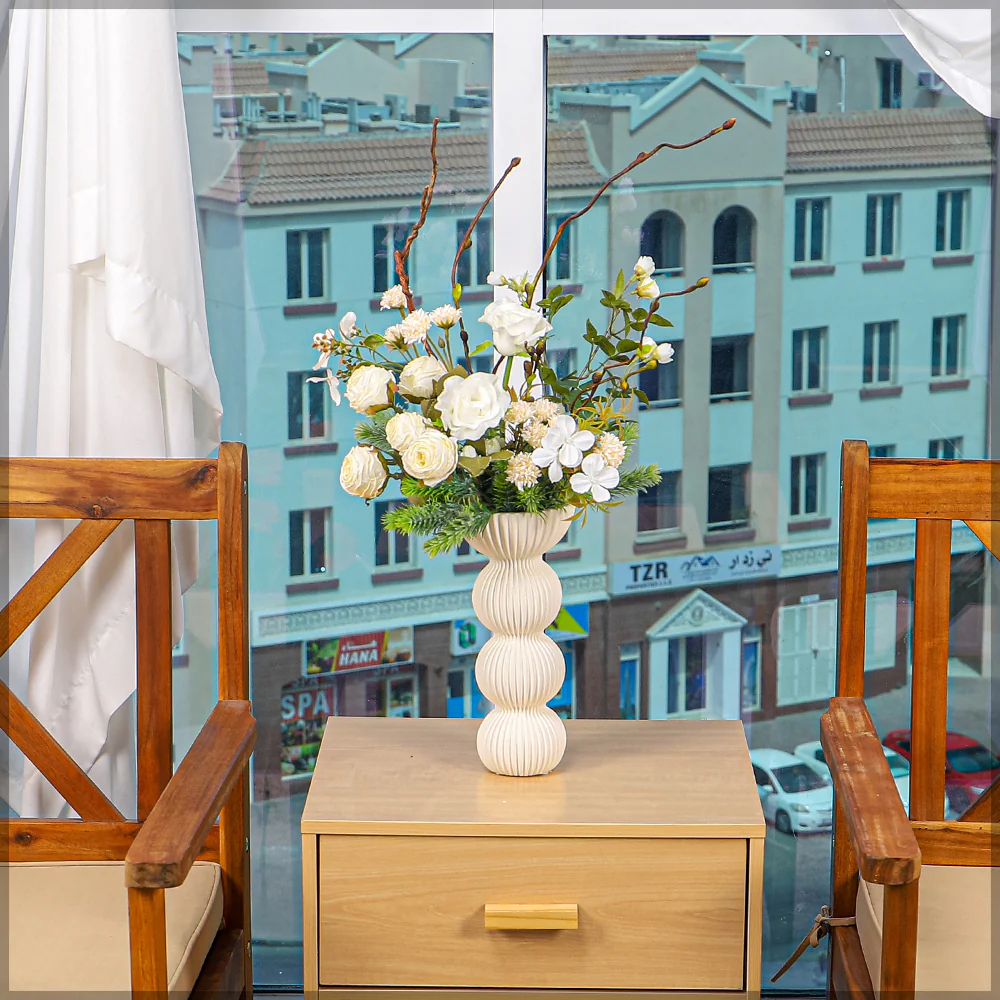 White Flower Arrangements with Vase - Image 5