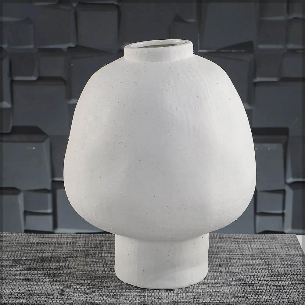 White Footed Design Ceramic Vase