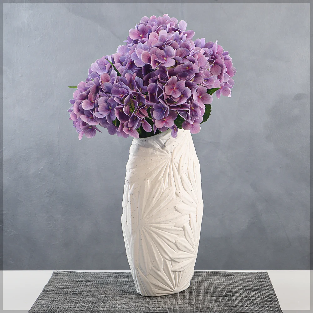 White Palm Ceramic Vase(Flower Not Included) - Image 4