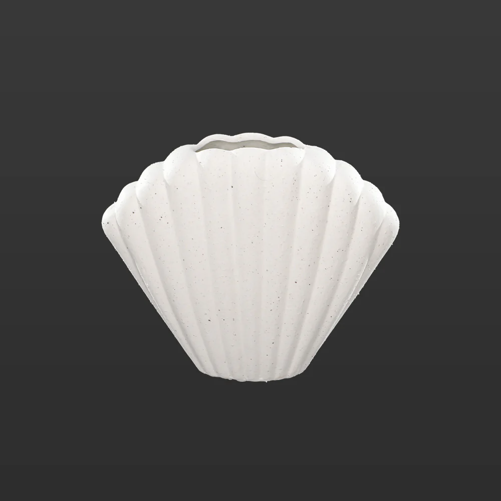 White Shell-Shaped Vase(Flower Not Included) - Image 2