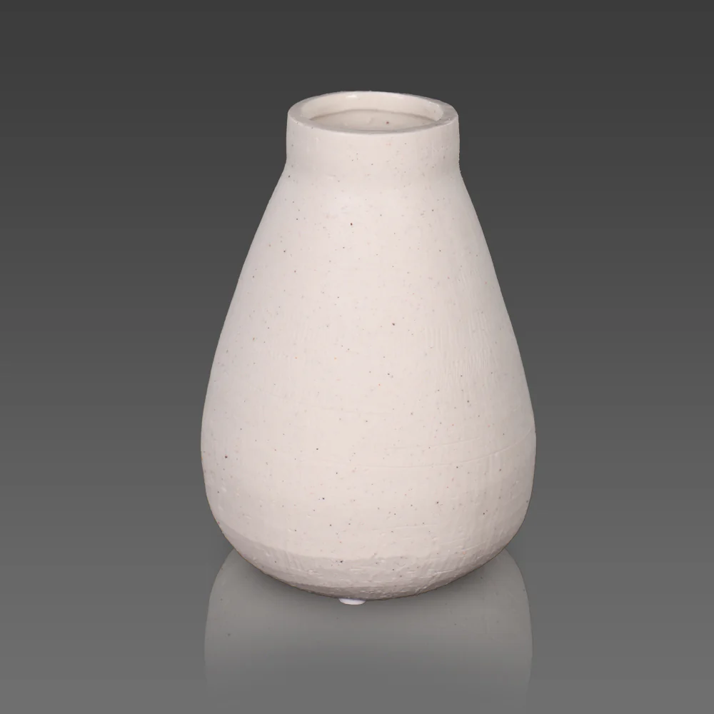 White Simple Design Ceramic Vase - Image 2