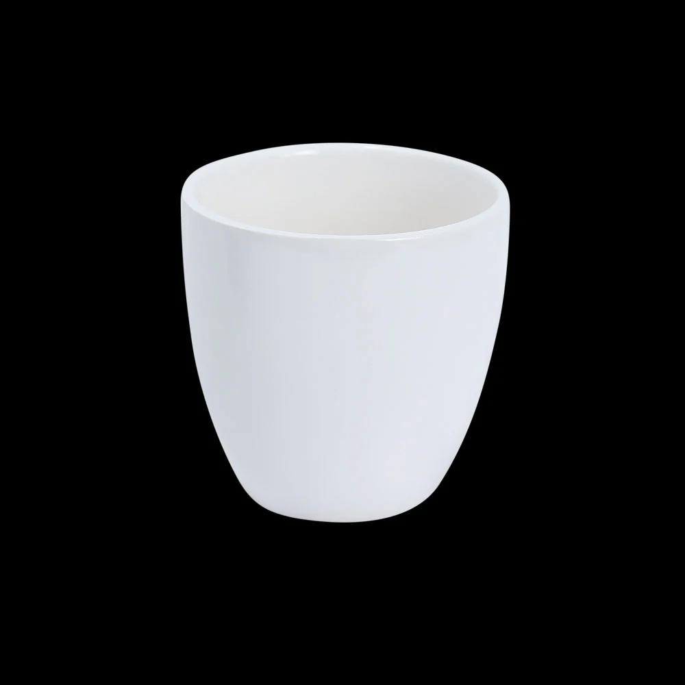 White Small Round Ceramic Vase - Image 2