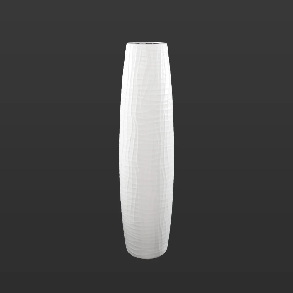 White Tall Floor Vase - Image 3