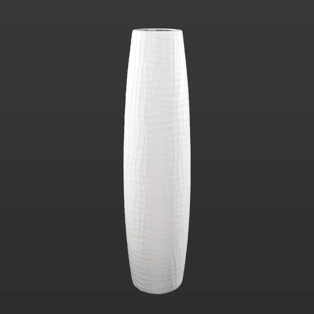White Tall Floor Vase - Image 8