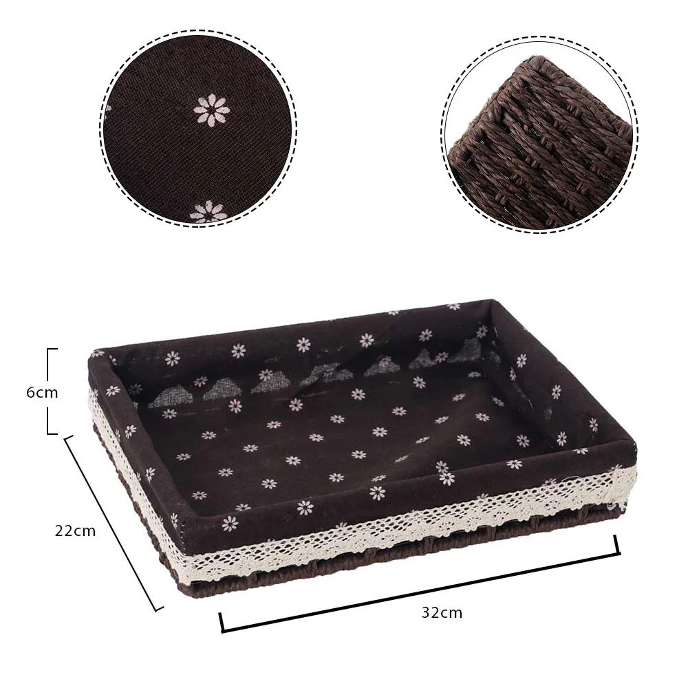 Wicker Baskets Storage Serving Tray(without accessories) - Image 2
