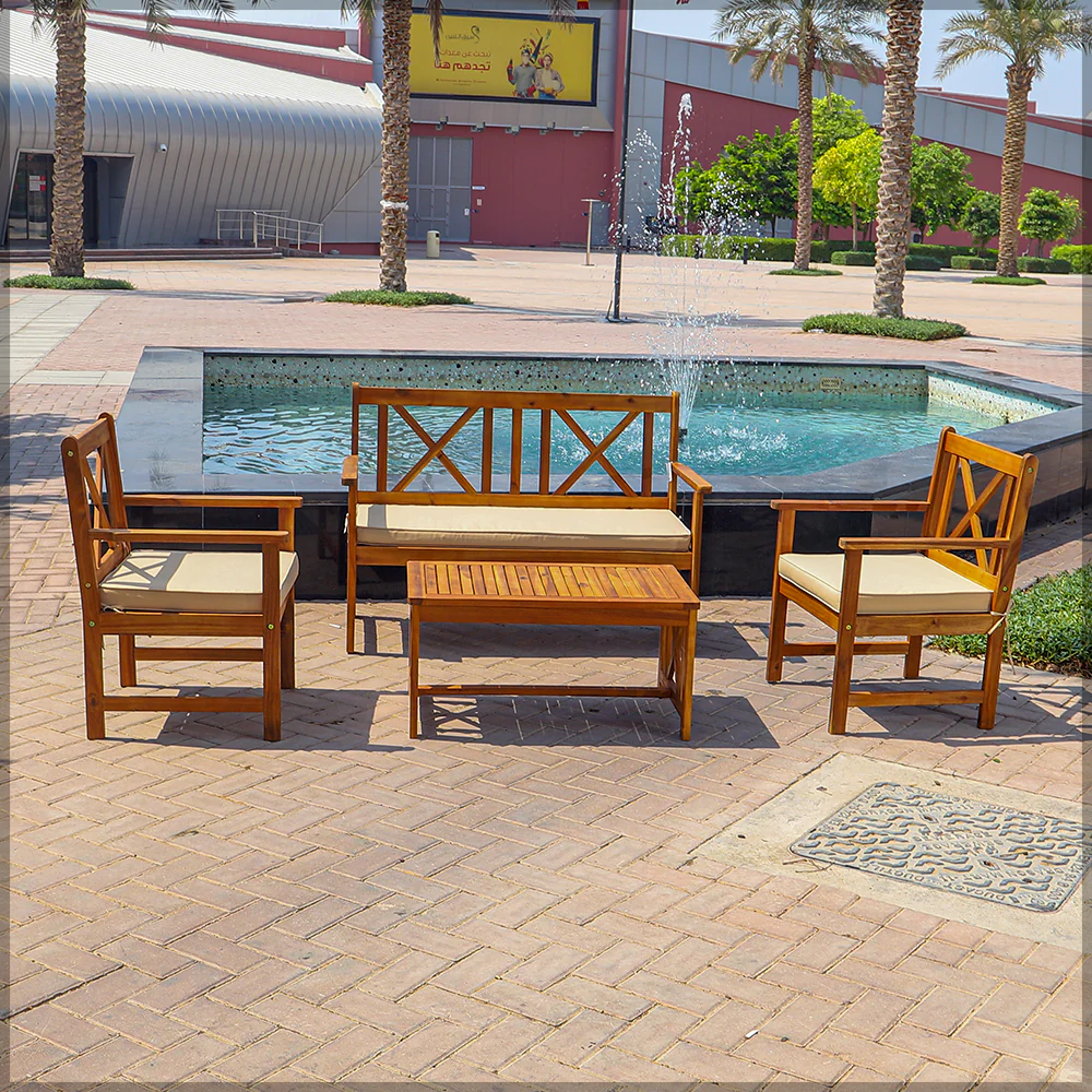 Wooden Sofa Set Outdoor - Image 7